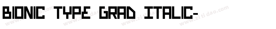 Bionic Type Grad Italic字体转换